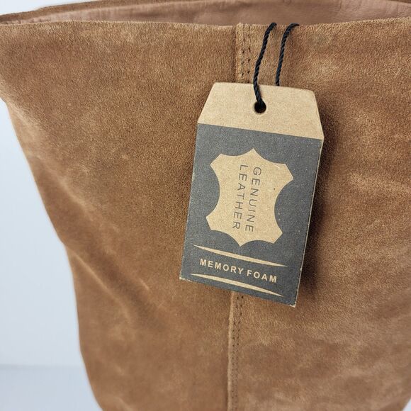 Crevo Women's Boots Size 8.5 Atty Suede Chestnut Leather Suede Shoes Riding - Picture 13 of 16